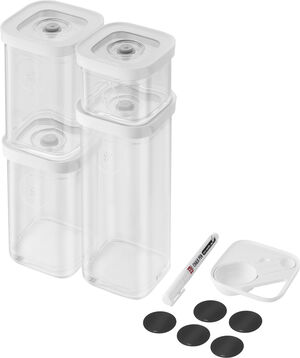 Fresh & Save CUBE Sæt S6 gennemsigtig-hvid