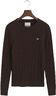 STRETCH COTTON CABLE C-NECK