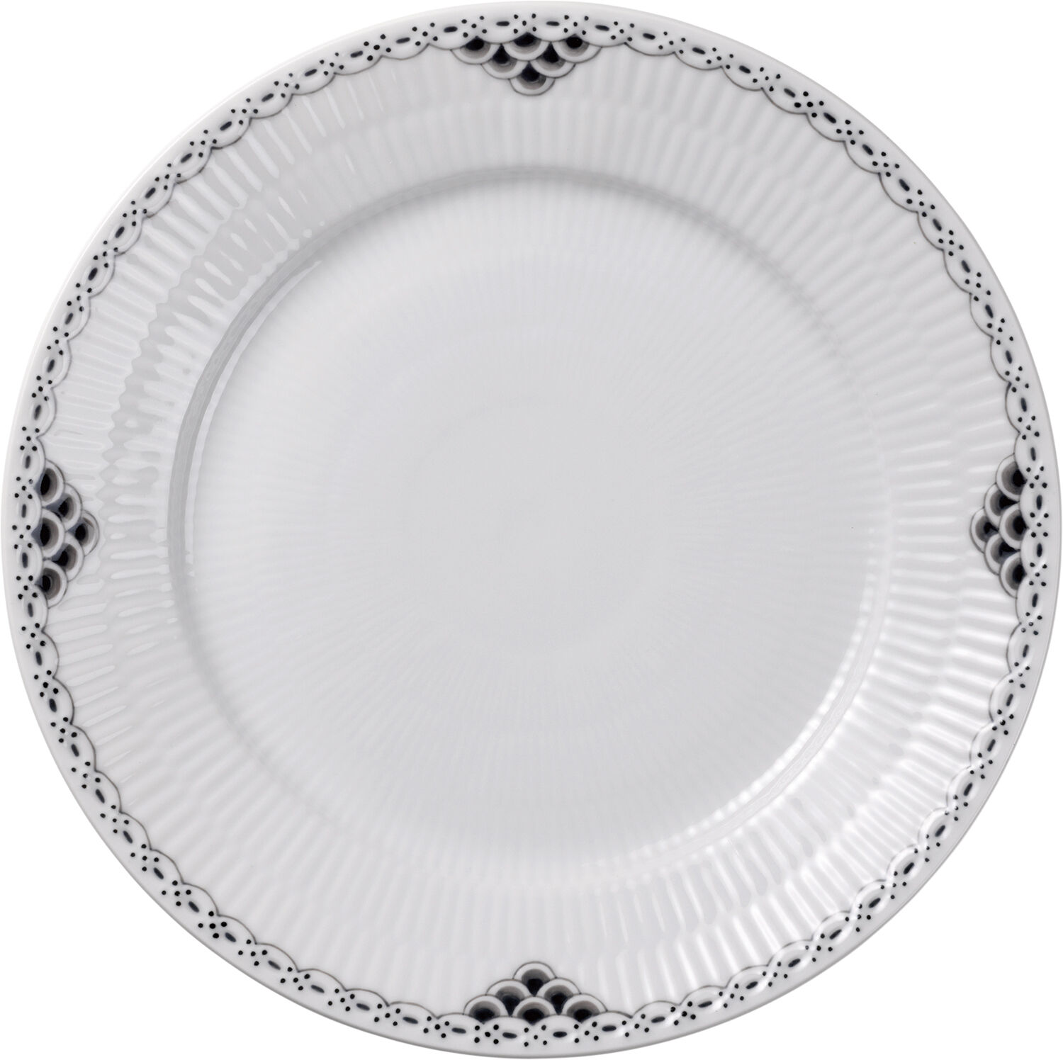 Sort Riflet Blonde Tallerken 22 cm