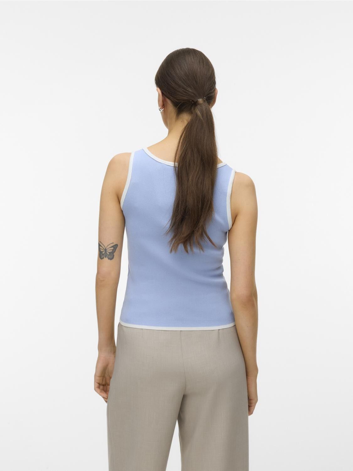 AWALICE SL U-NECK KNIT TOP