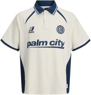 JCOCLUB RIBBED FOOTBALL POLO SS JNR