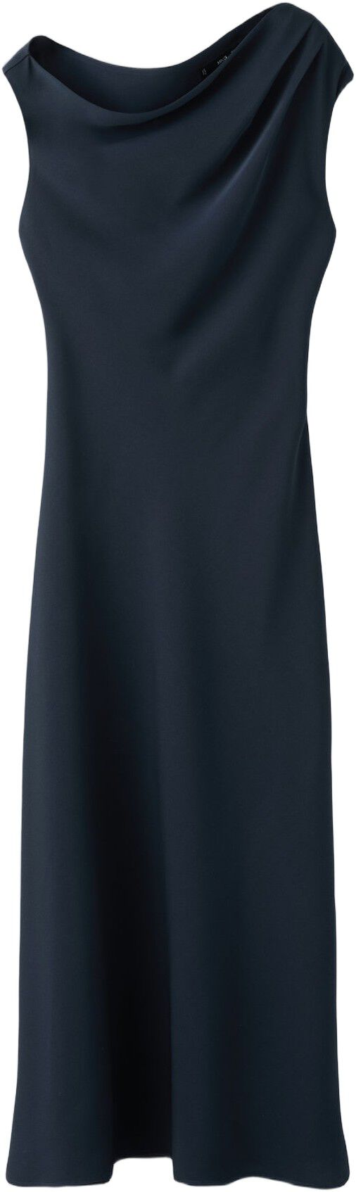 A-line dress with asymmetrical neck