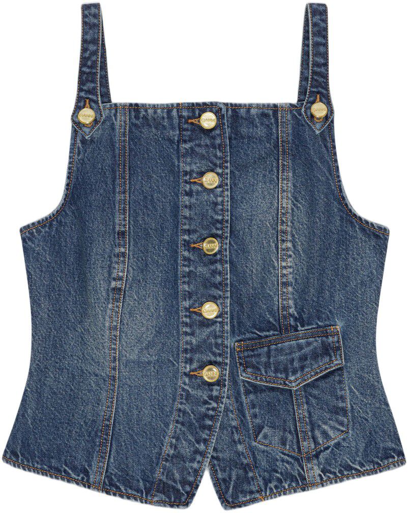 Heavy Washed Denim Top