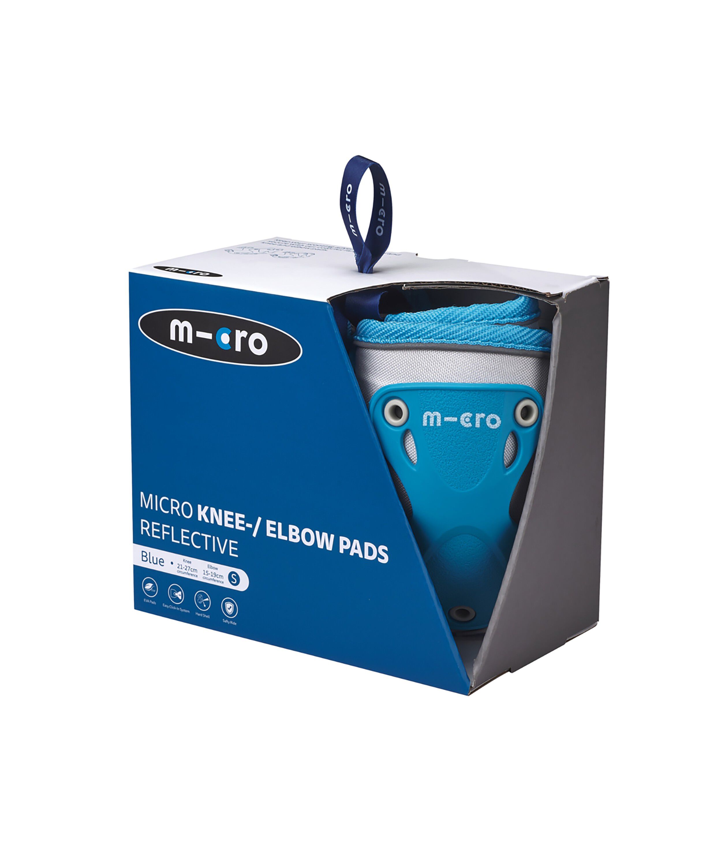 Micro - Kn&aelig;- og Albuebeskyttere - Reflective Blue S