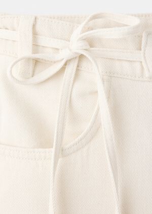 Low-rise tie jeans
