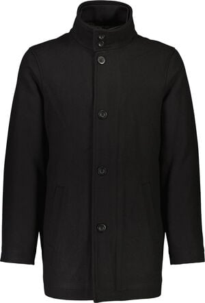 Relaxed-fit wool car coat