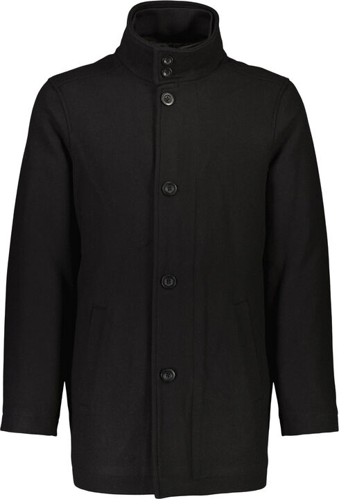 Relaxed-fit wool car coat