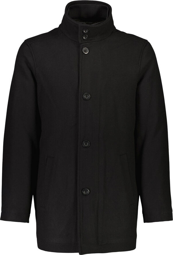 Relaxed-fit wool car coat