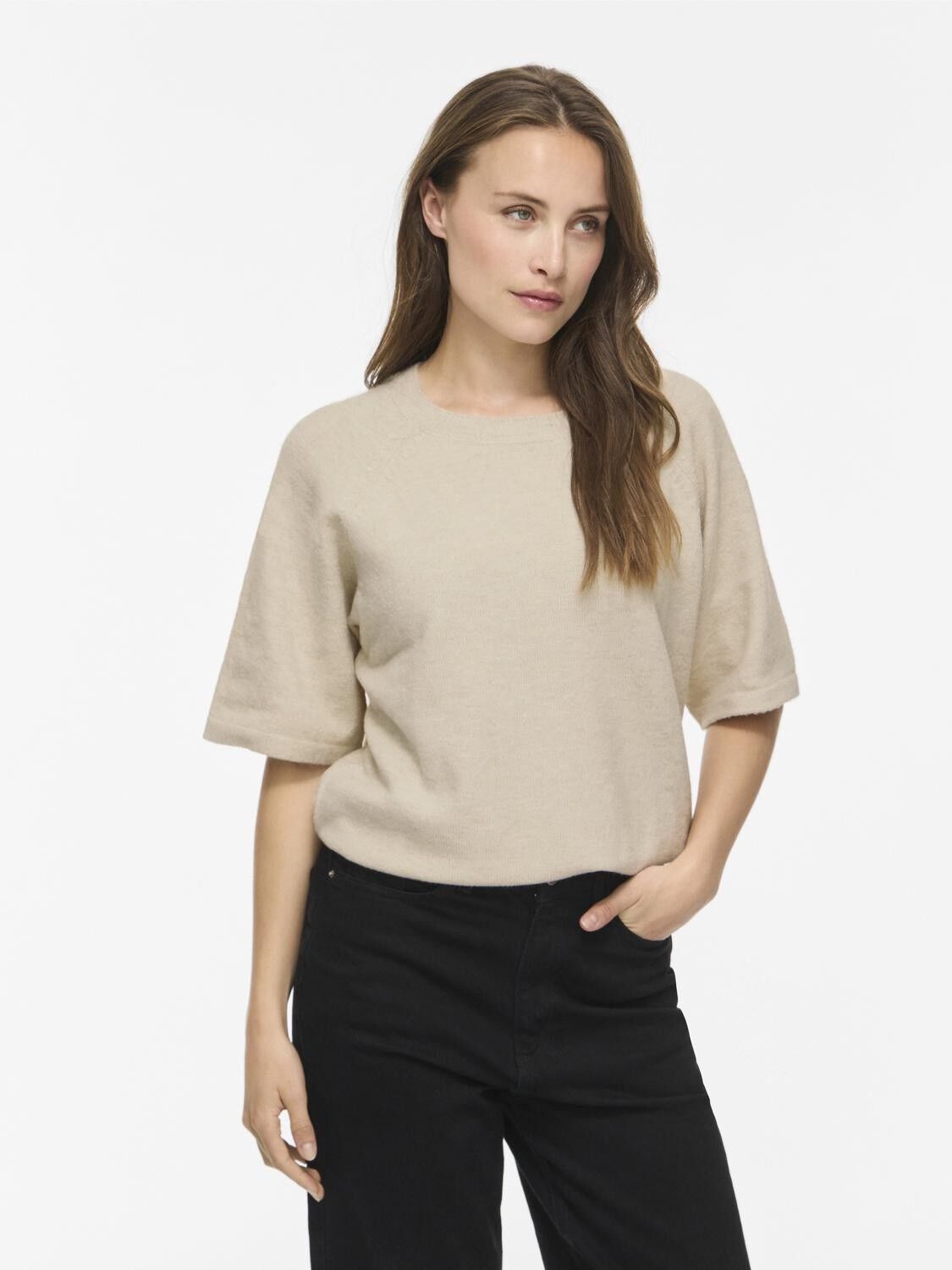 VILIGA 2/4 O-NECK KNIT TOP - NOOS