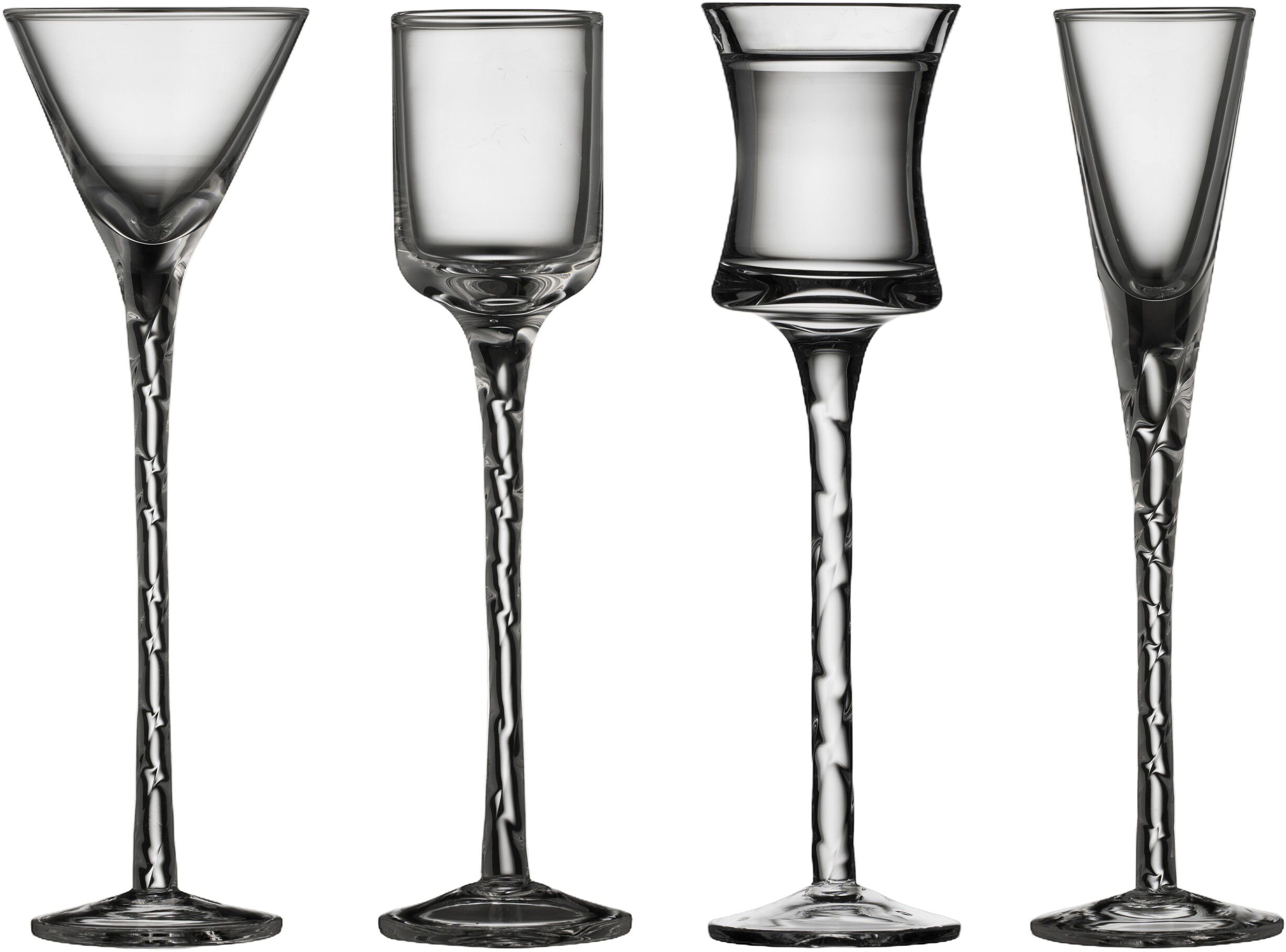 Snapseglas Nora 4 stk. Klar