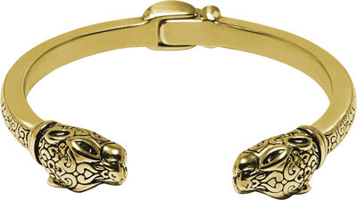 Men's Gold Plated Panther Bangle