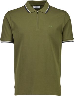 Polo shirt w. zip neck