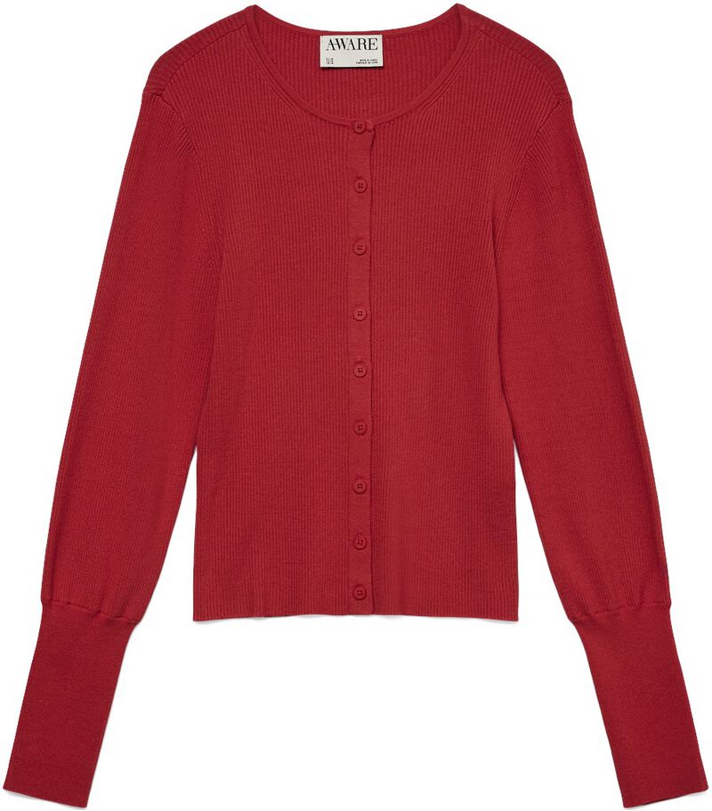 Awoaklynn Ls O-Neck Knit Cardigan