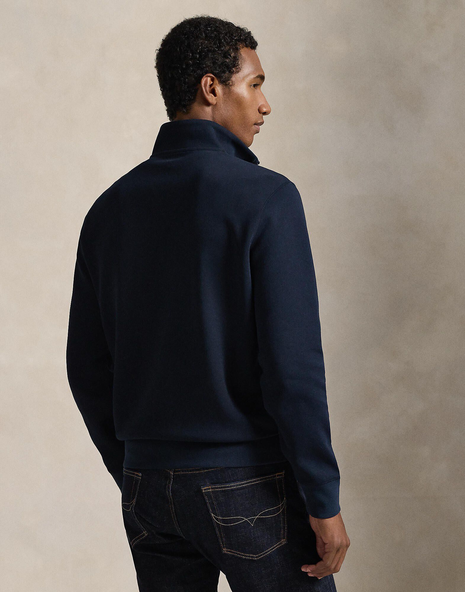 Double-Knit Quarter-Zip Pullover