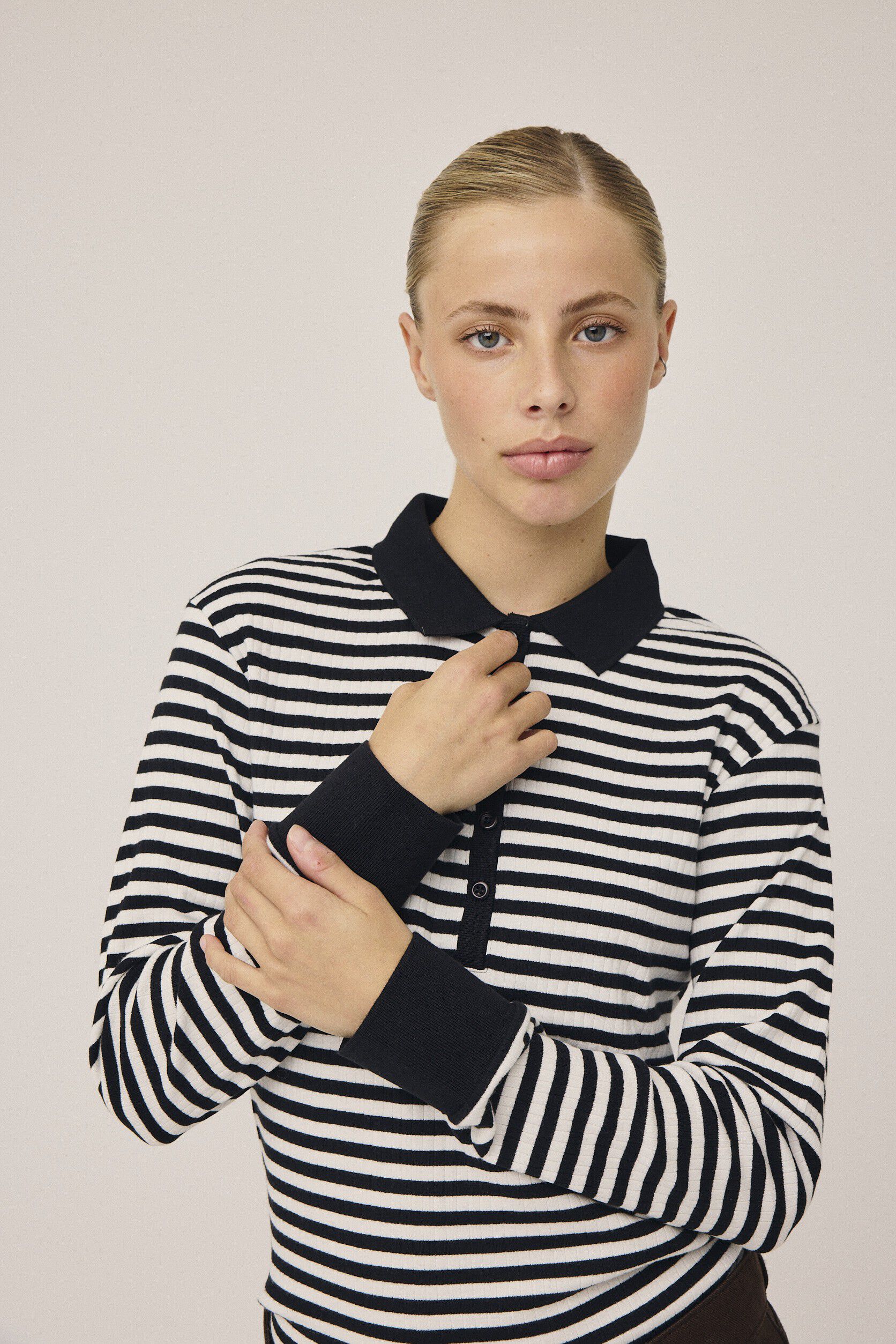 Milla 24 Long sleeve polo top - 100% Organic Cotton GOTS