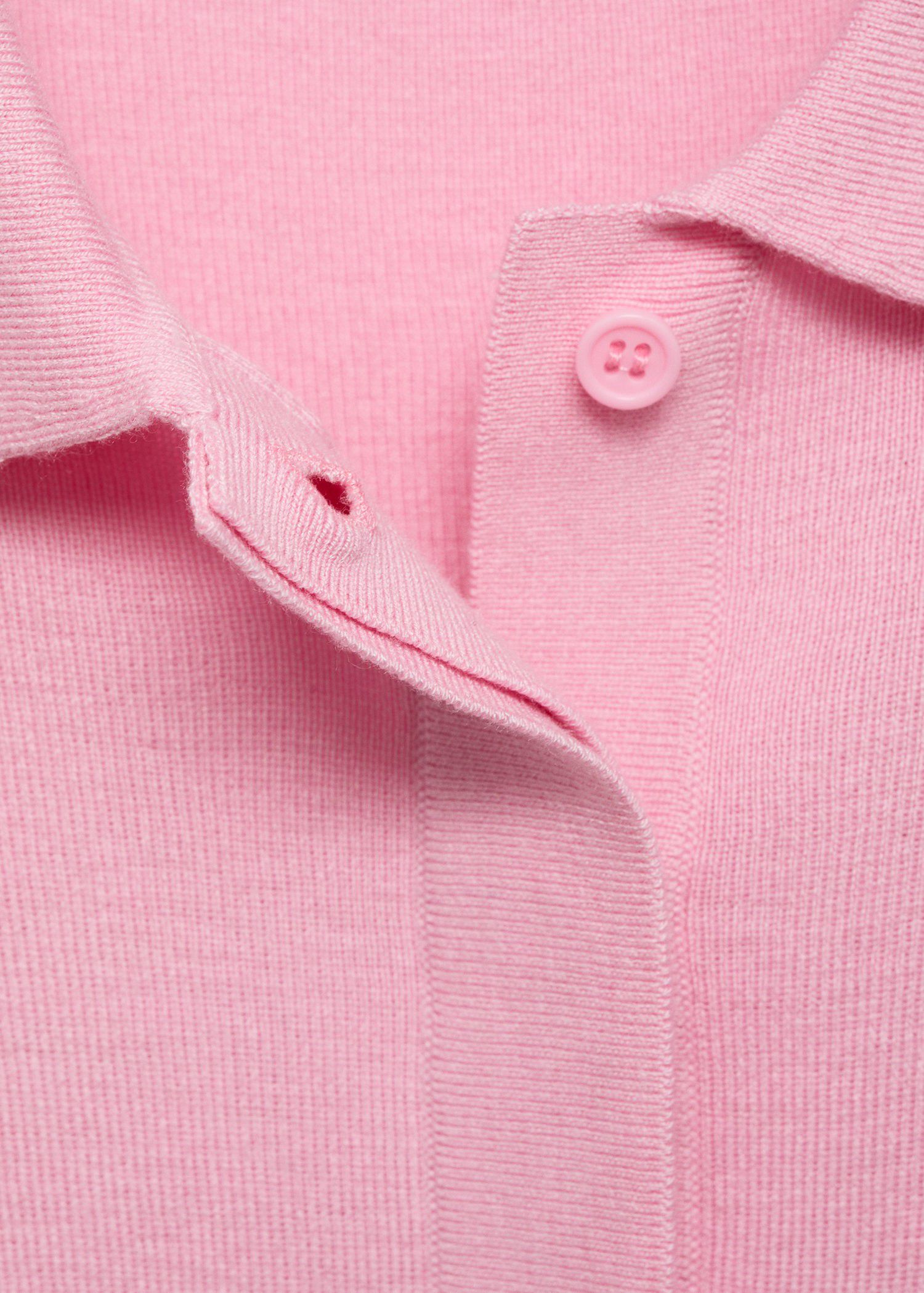 Short-sleeved polo-neck sweater