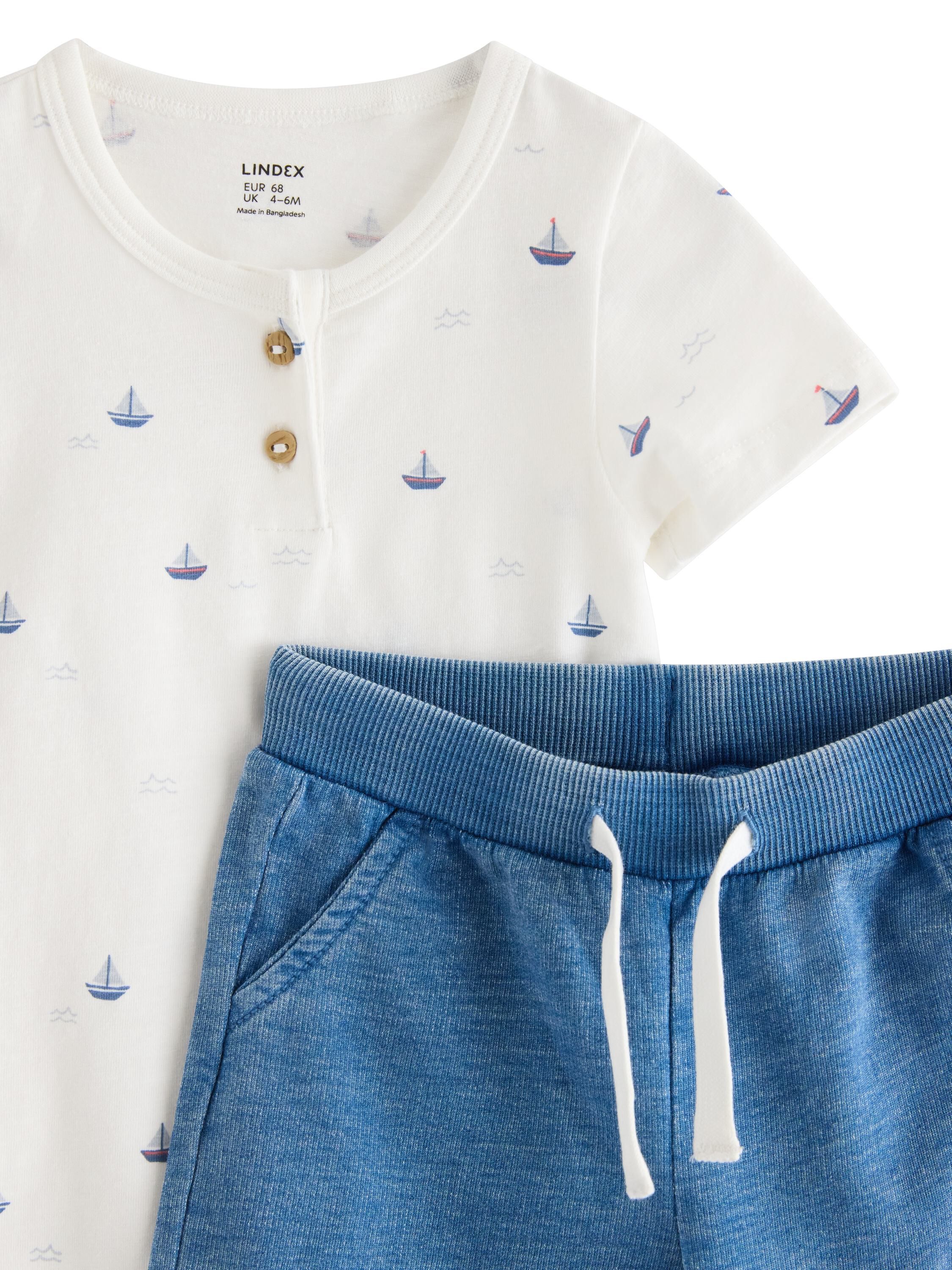 Matching set in soft cotton with a