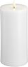 Moods & More - LED Pillar Candles, Silk, Melted, Classic whi