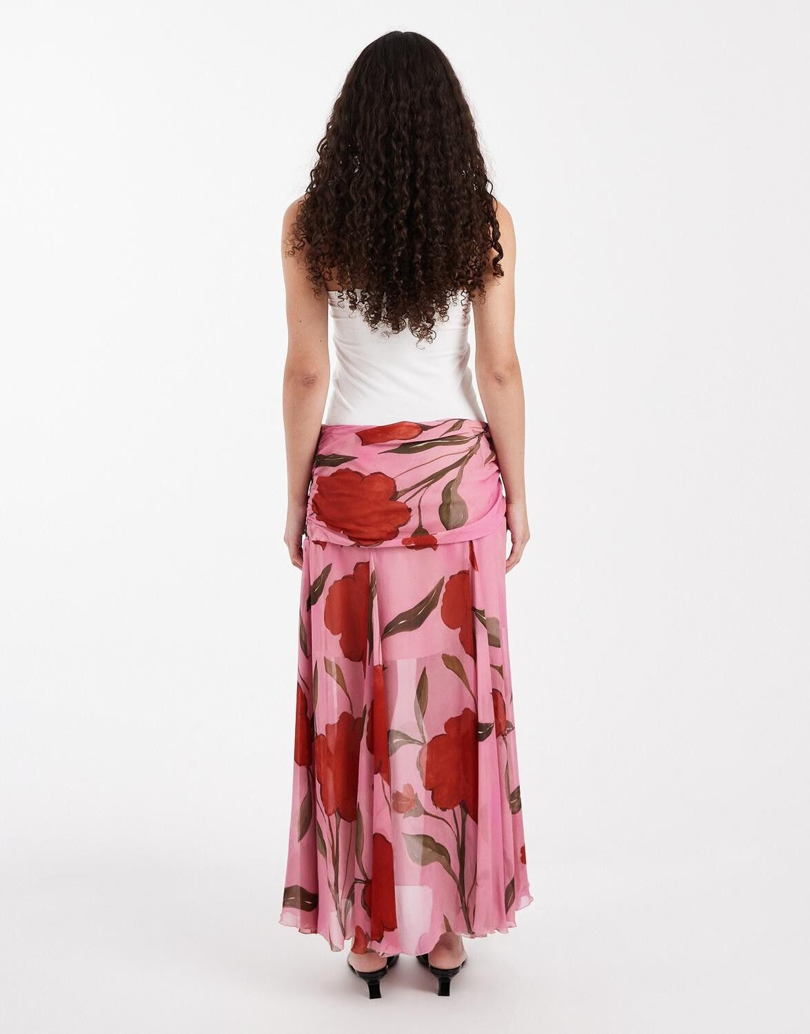 TSSKYLER FLORAL DROP WAIST SKIRT WV