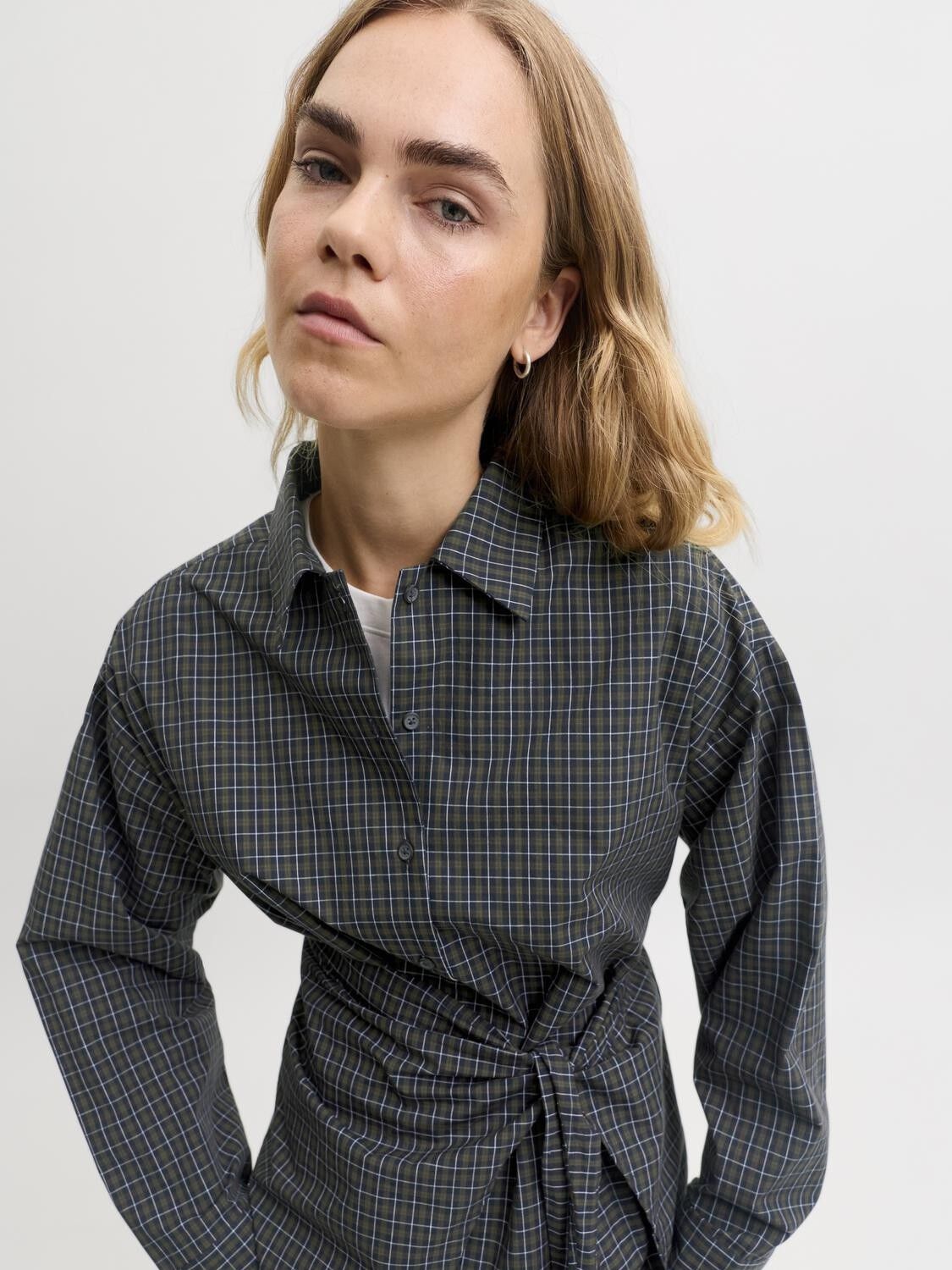 Jxviola Poplin Ls Wrap Tie Shirt Wvn