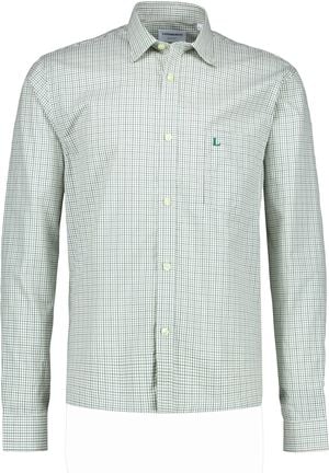 Plain check cropped shirt L/S