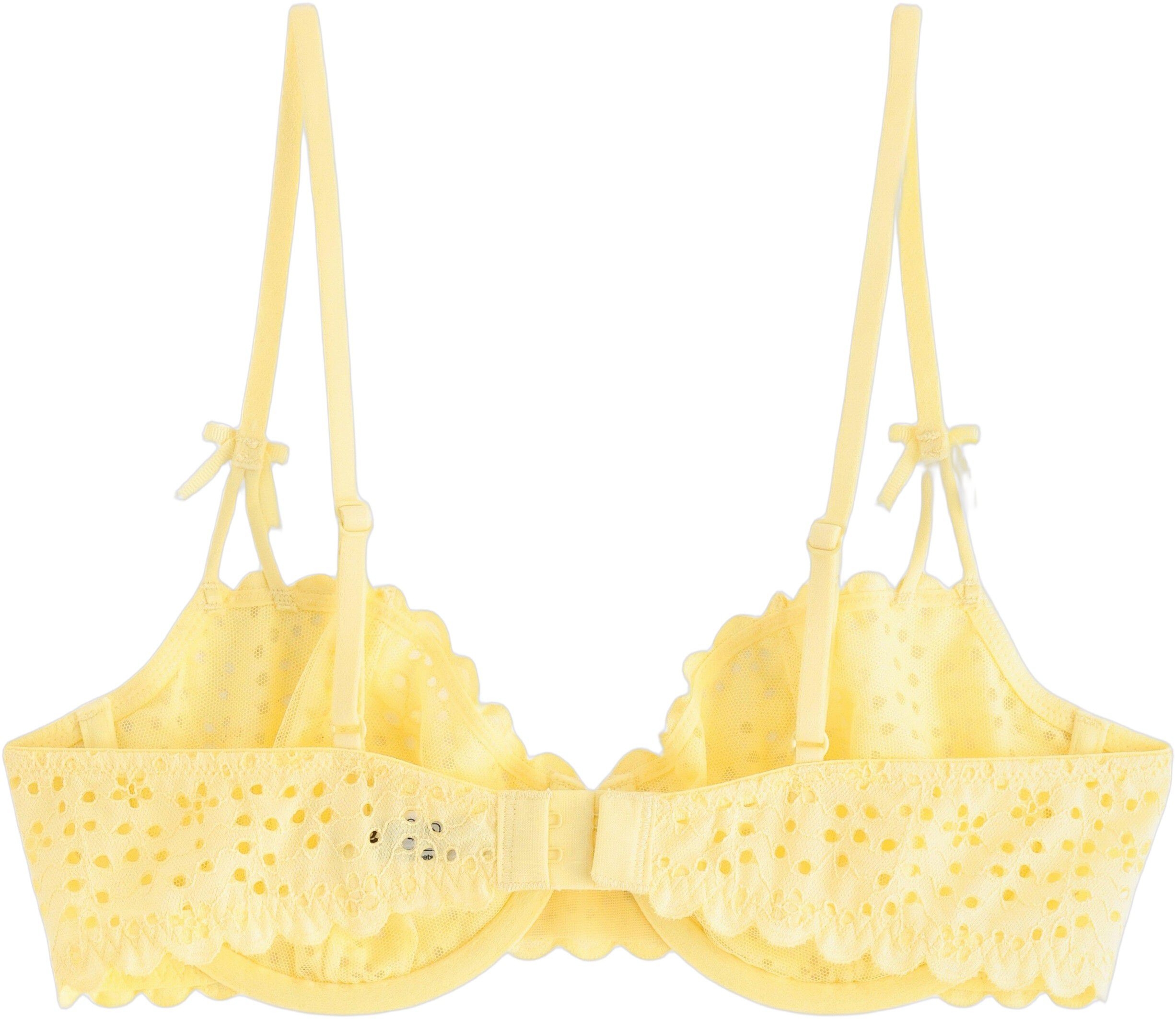 Uvatteret bh med broderie anglaise