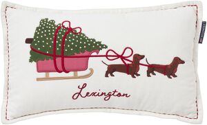 Dog Sleigh Organic Cotton Velvet 50x30 Pillow