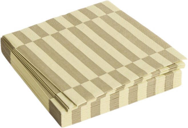 Pattern Napkins-Set of 20 Lunch-Cream and sand pillar stripe