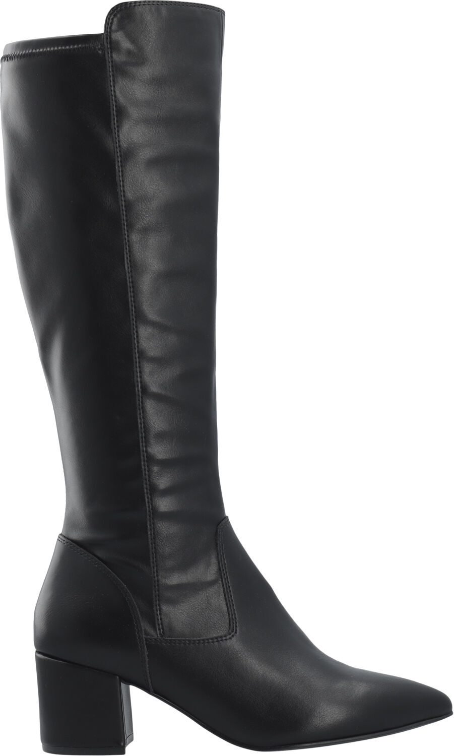 BIADEVIVED Stretch Knee High Boot Smooth Faux Leather