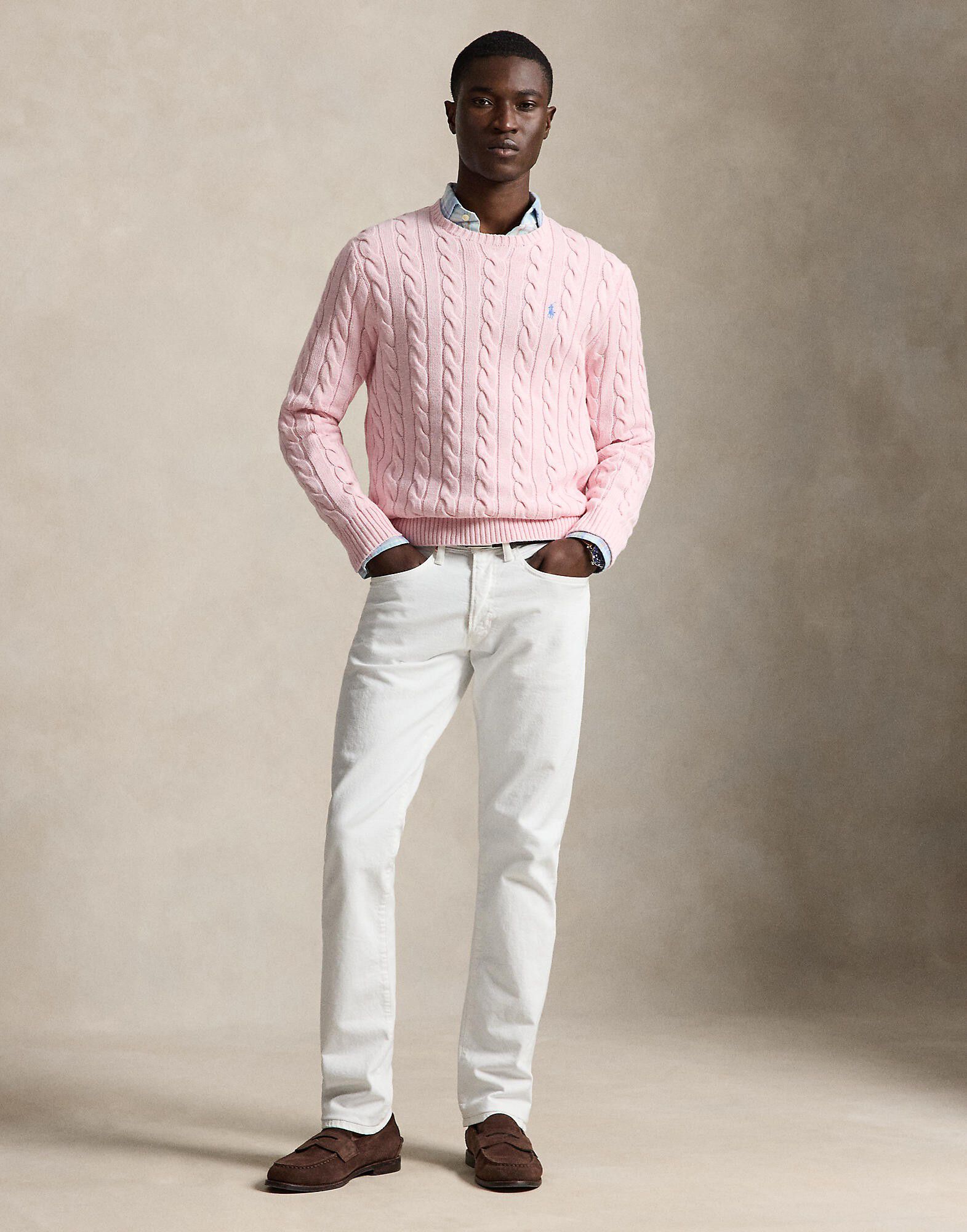 Cable-Knit Cotton Sweater