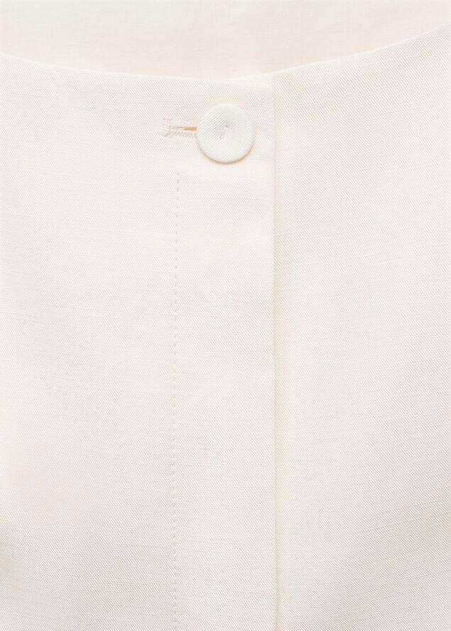 Linen-blend suit waistcoat