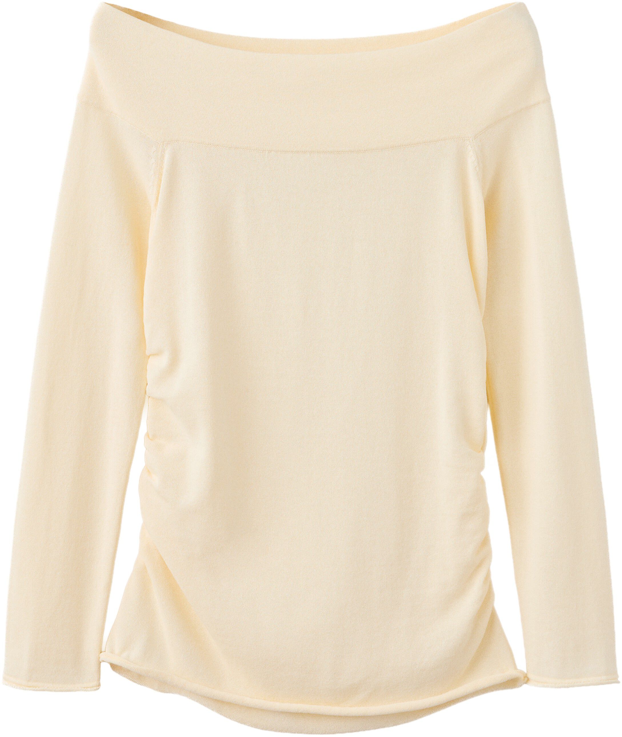 Off-the-shoulder knitted sweater