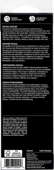 TWEEZERMAN Facial Razor