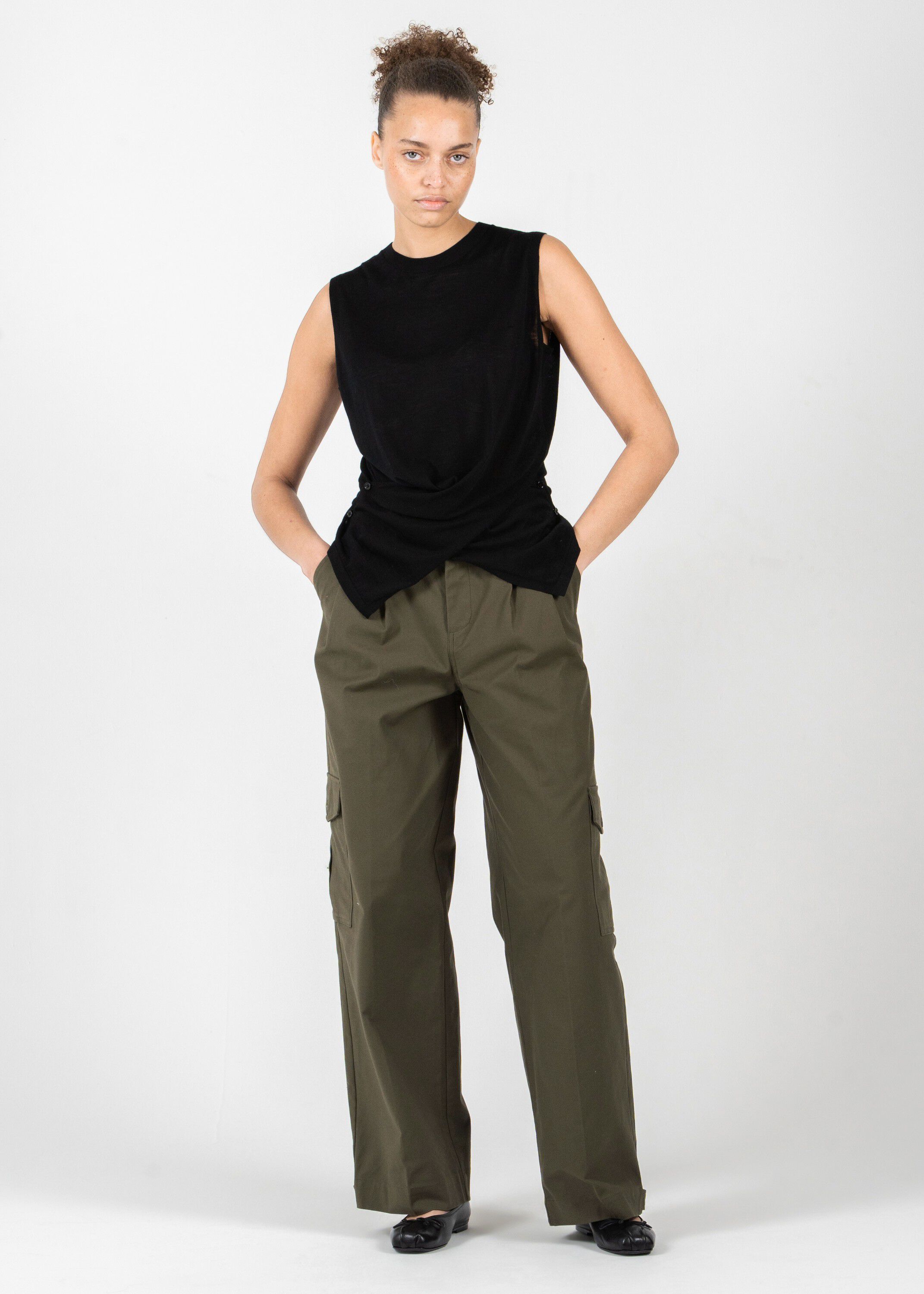 Draped Merino Wool Top