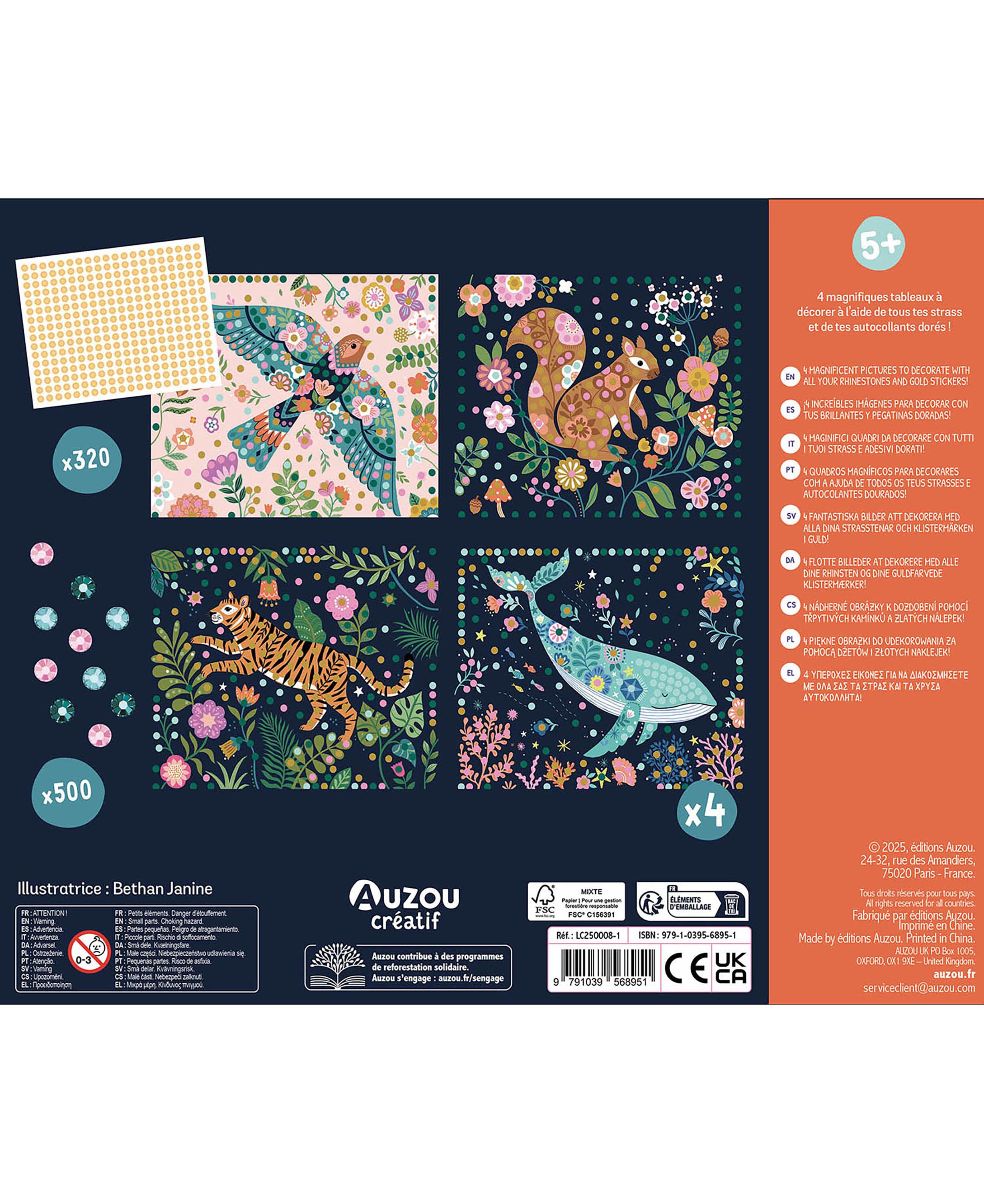 Auzou - Kreas&aelig;t - Kunst med rhinsten - Billeder