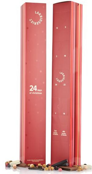 Lakridseriet kalender, rød 1 meter