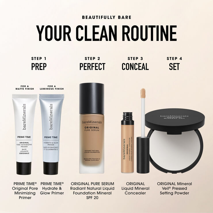 Original Pure Serum Radiant Natural Liquid Foundation Mineral SPF 20 M