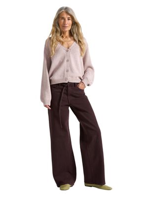 Trousers in twill with wide fit, re