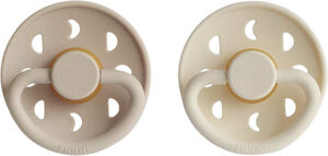 FRIGG Moon Phase runde sutter i latex 2-pak str. 1 - Cream/Croissant