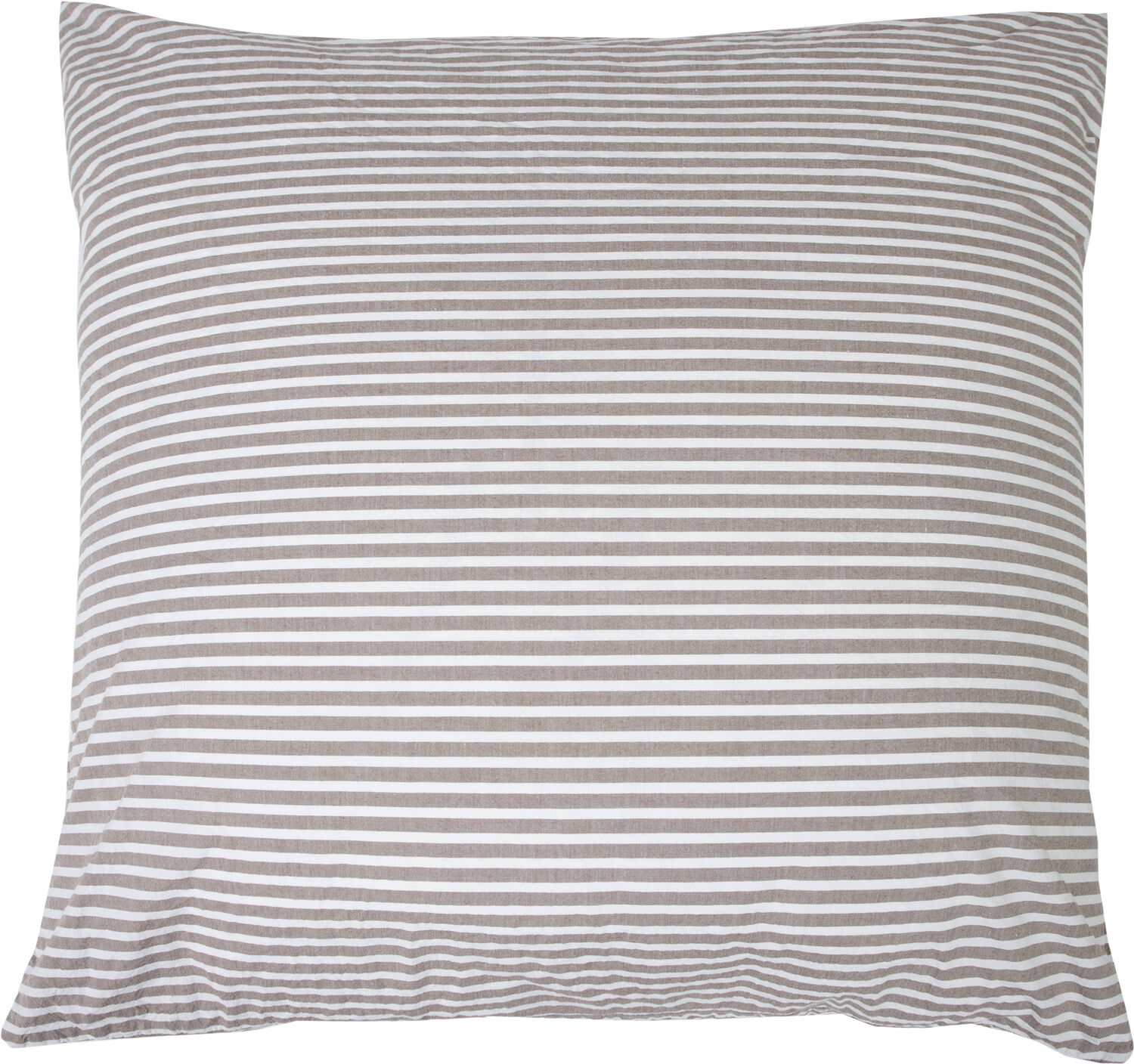 Big stripe washed percale brown/white