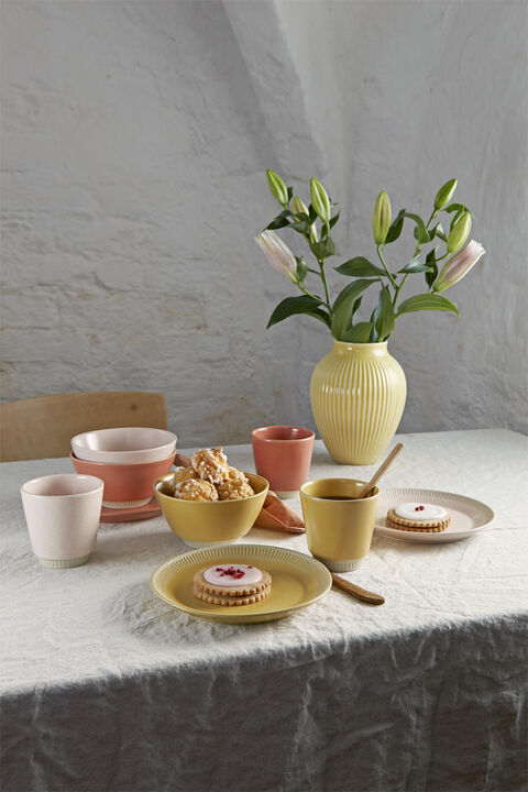 Knabstrup Colorit, tallerken, gul, Ø19 cm