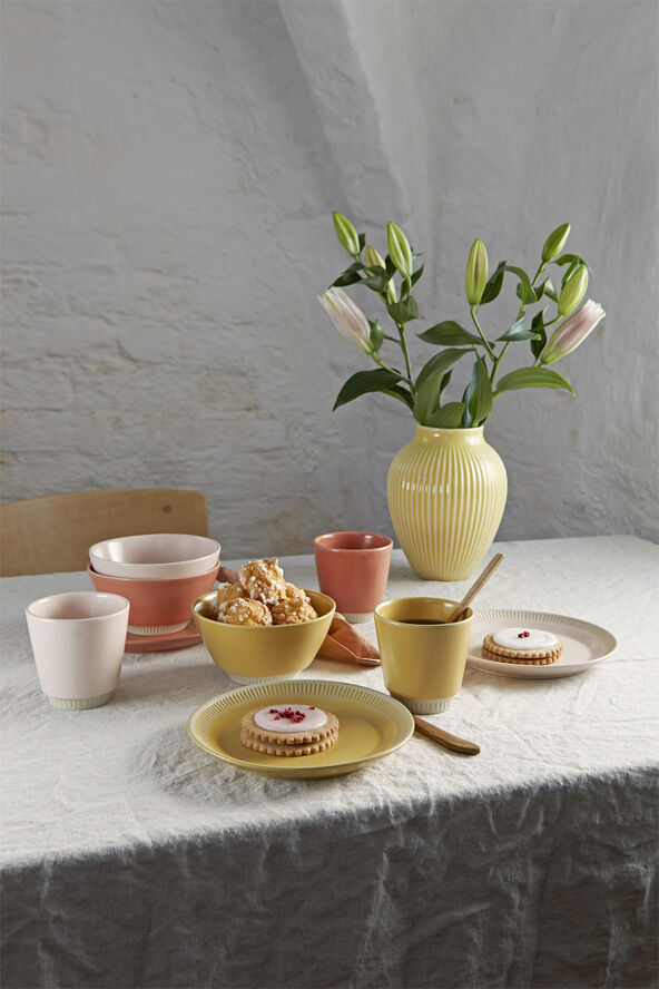 Knabstrup Colorit, tallerken, gul, Ø19 cm