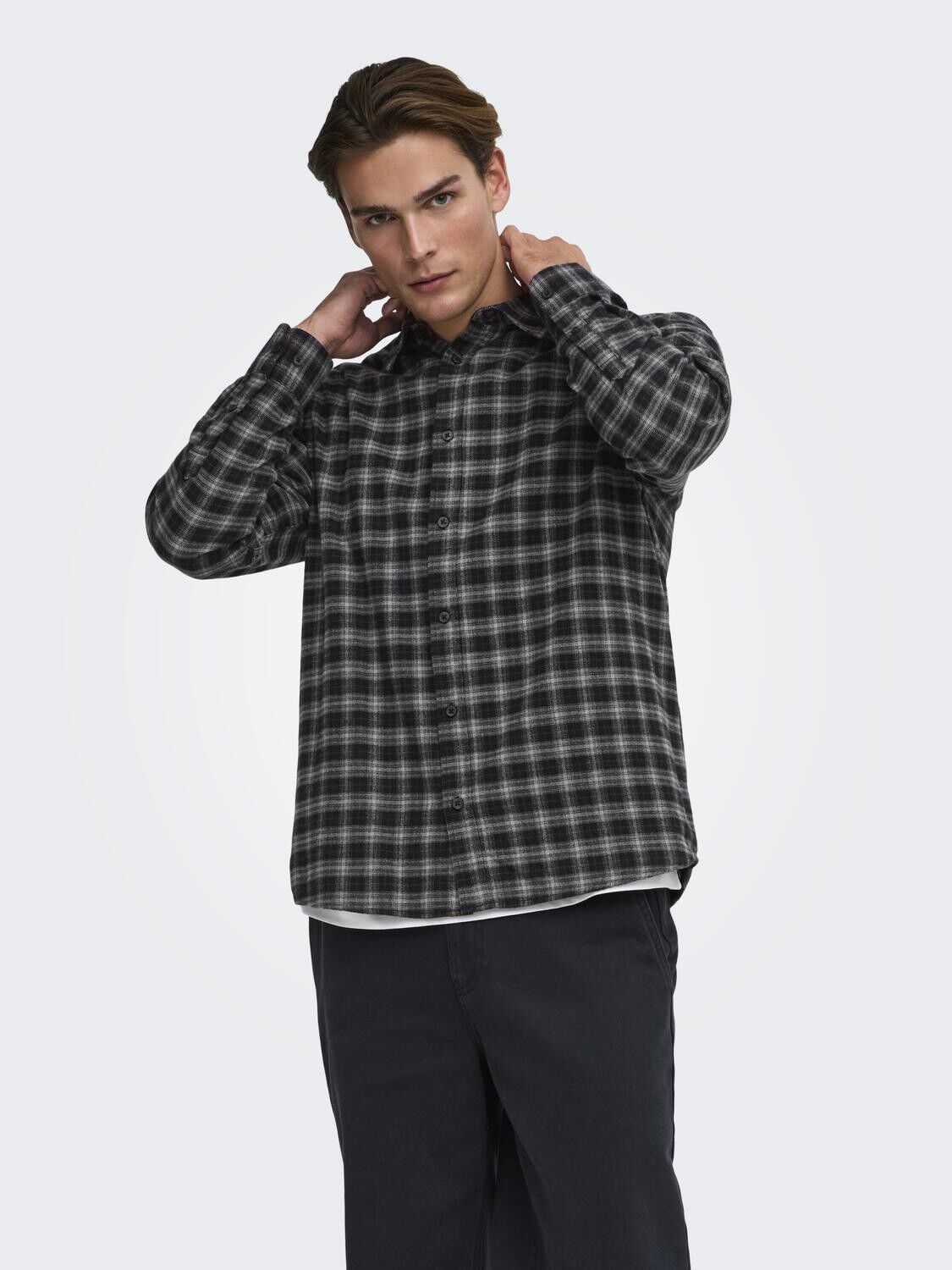 Onsodense Check Brush Ls Shirt Reg Noos