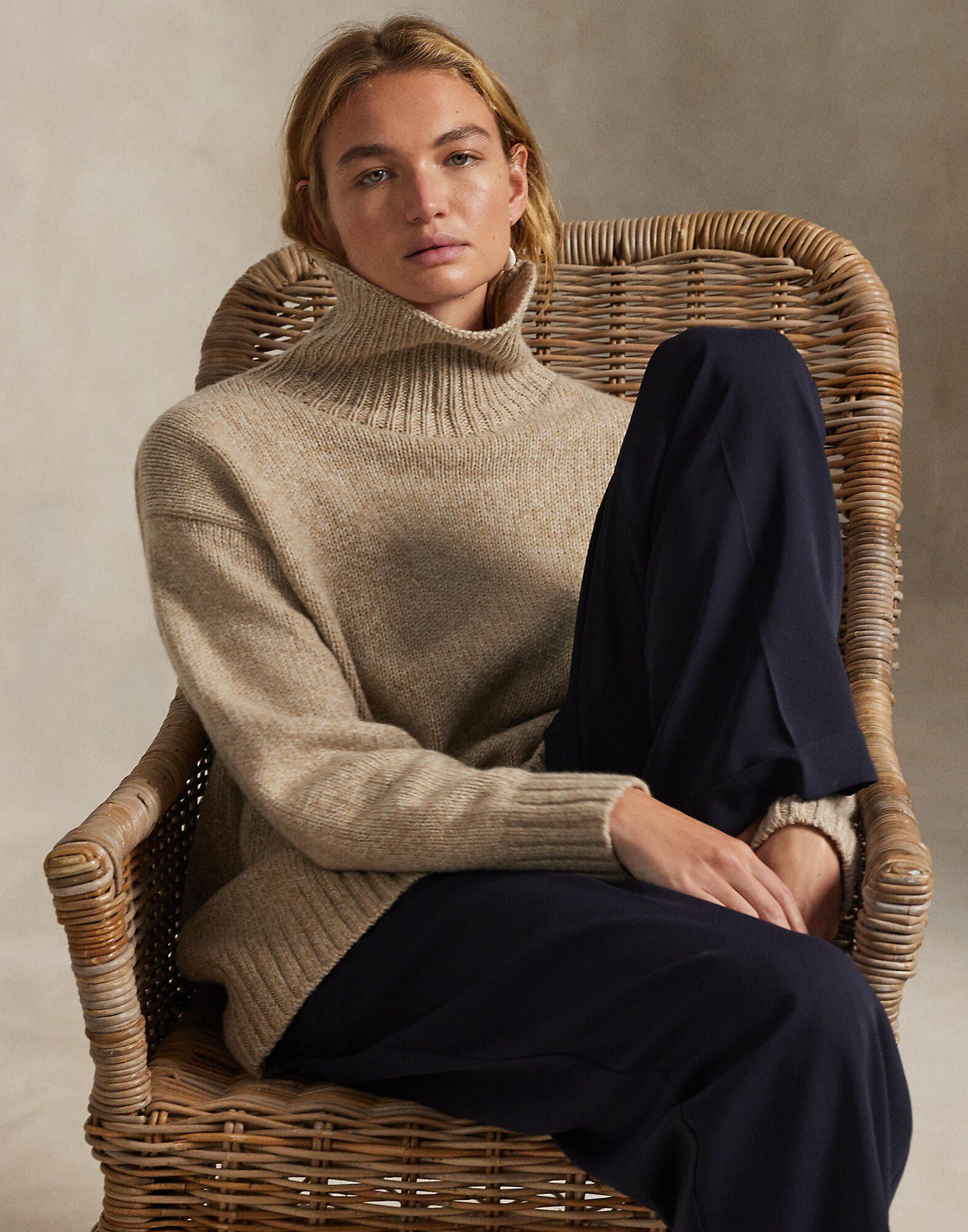 Wool-Cashmere Turtleneck Sweater