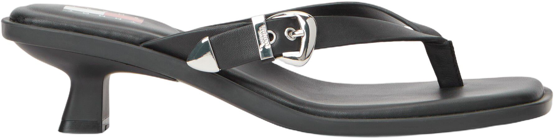 TJW KITTEN HEEL LEATHER SANDALS