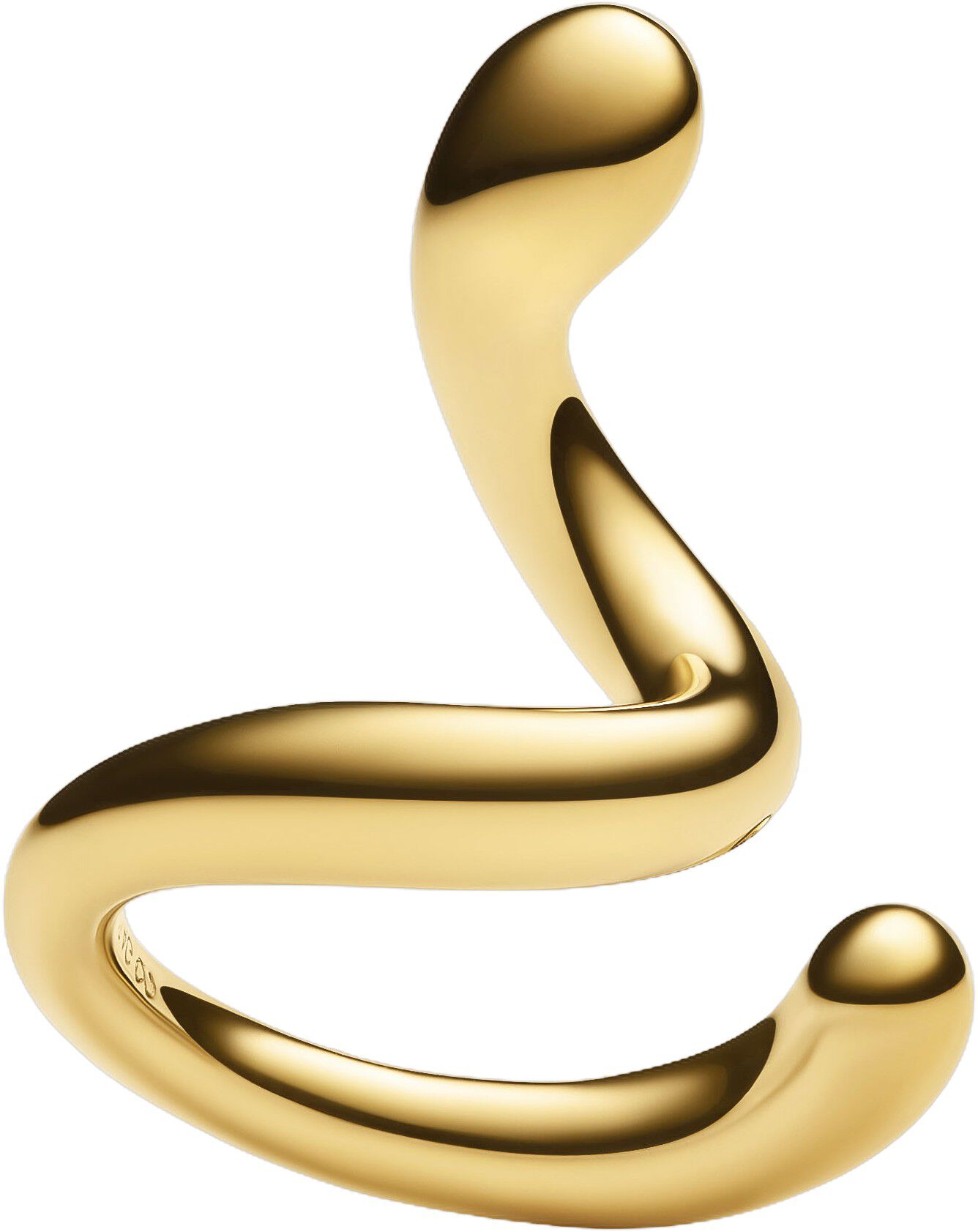 Coil Whirl Ear Cuff Gold