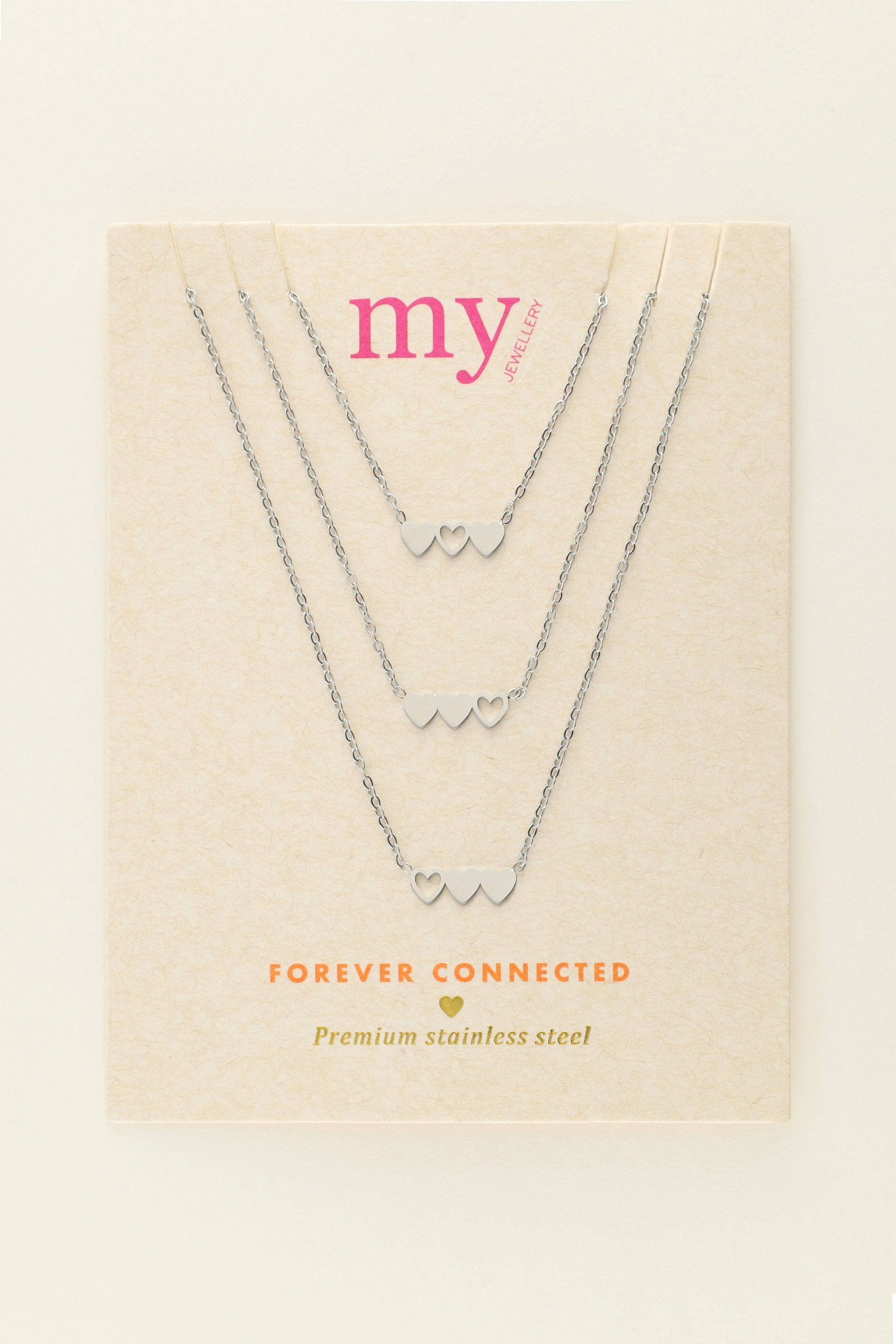 Necklace set triple heart