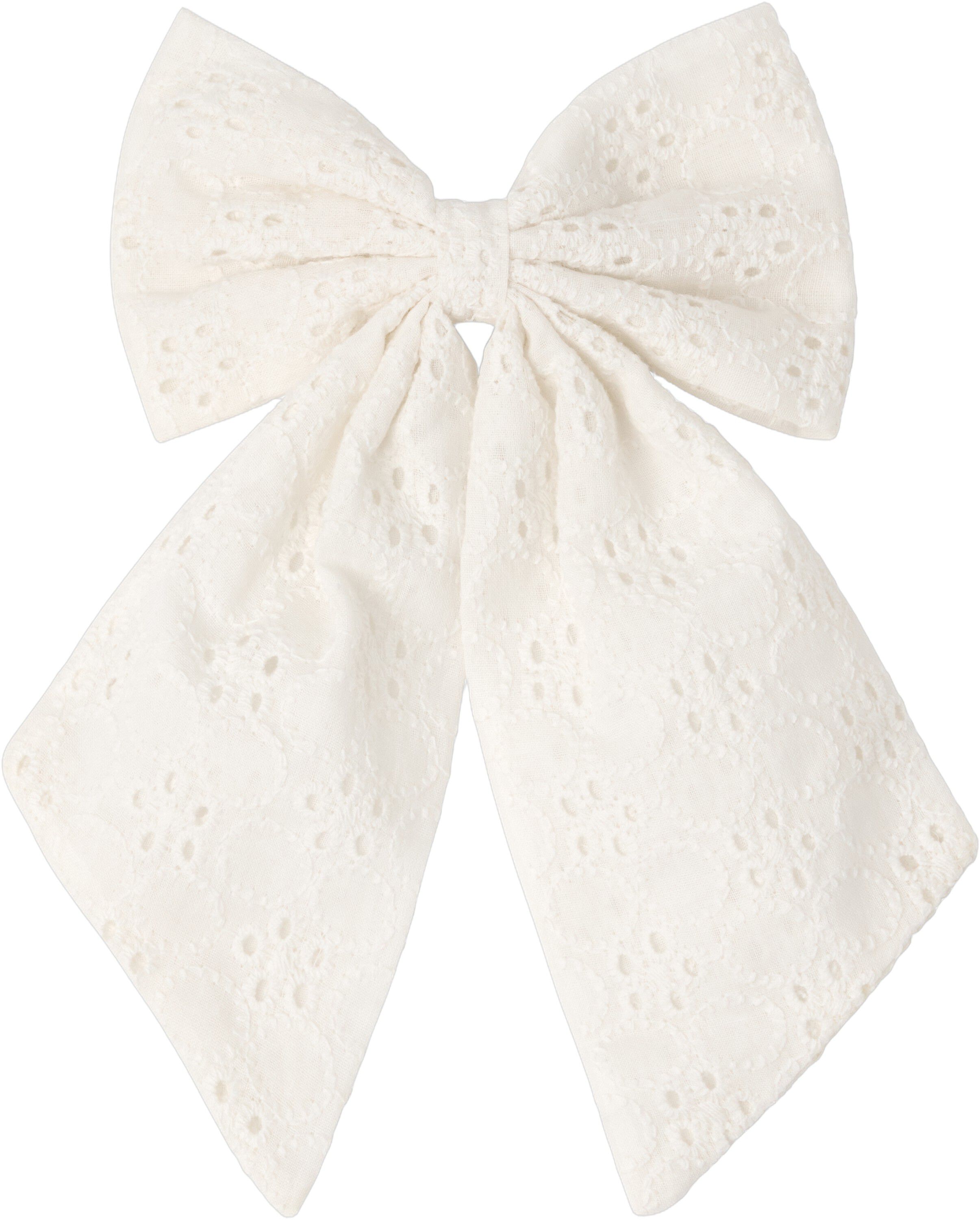 Hair clip emb anglaise bow
