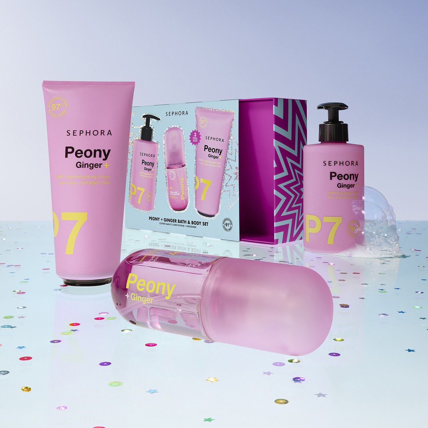Peony + Ginger Bath & Body Set? - S&aelig;t med kropspleje