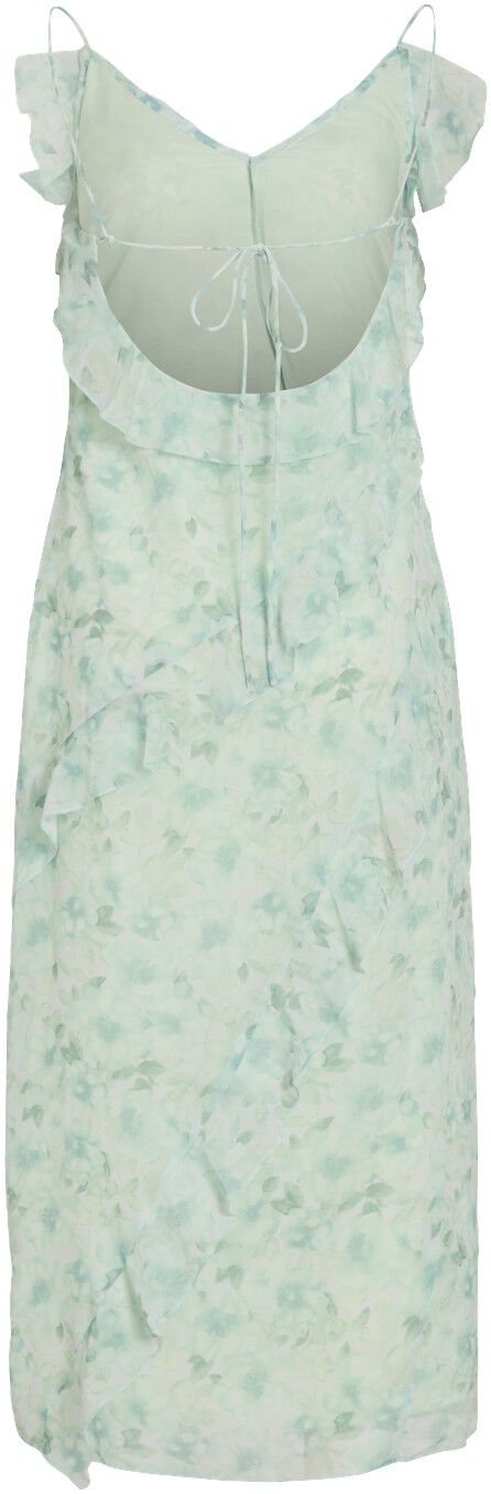 VIARIVA S/L FRILL STRAP MIDI DRESS